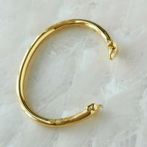 Kate Spade • Hot Dog Gold Flex Cuff Bracelet - Picture 3 of 3